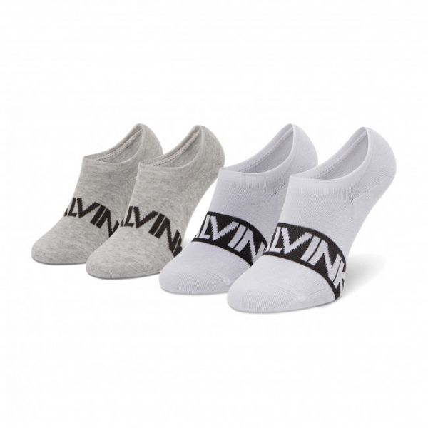 Set di 2 paia di pedulini da uomo Calvin Klein - 100003016 White 001