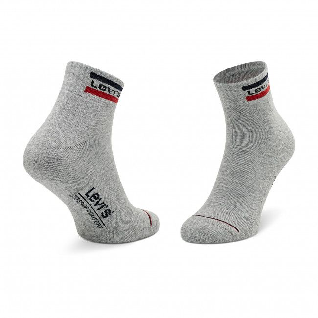 Set di 2 paia di calzini corti unisex Levi's® - 902011001 Grey Combo