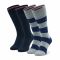 Set di 2 paia di calzini lunghi da uomo Tommy Hilfiger - 342021001 Blue 080