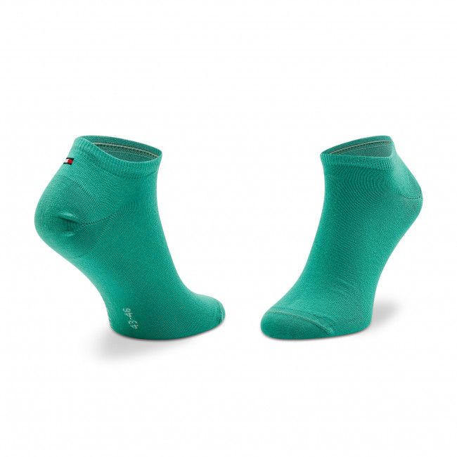 Set di 2 paia di calzini corti da uomo TOMMY HILFIGER - 342023001 Grey Melange/Green