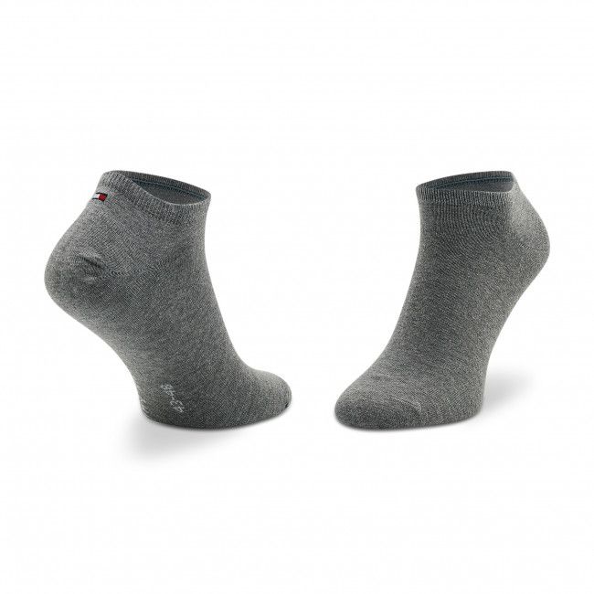 Set di 2 paia di calzini corti da uomo TOMMY HILFIGER - 342023001 Grey Melange/Green