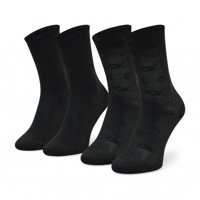 Set di 2 paia di calzini lunghi da donna Calvin Klein - 701218916 Black 002