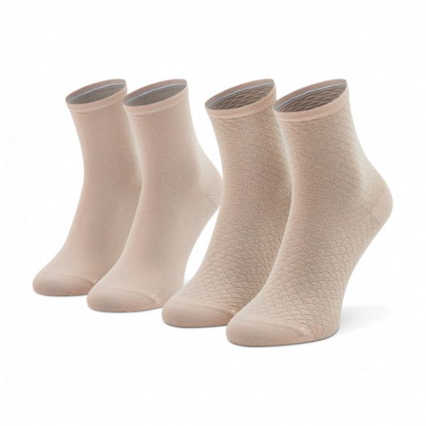 Set di 2 paia di calzini lunghi da donna Tommy Hilfiger - 701218400 Peach 004