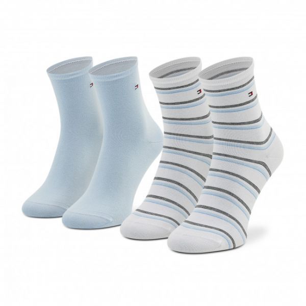 Set di 2 paia di calzini lunghi da donna TOMMY HILFIGER - 701218401 Blue 003