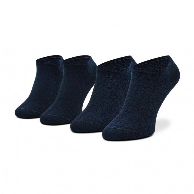 Set di 2 paia di calzini corti da donna Tommy Hilfiger - 701218403 Navy 002
