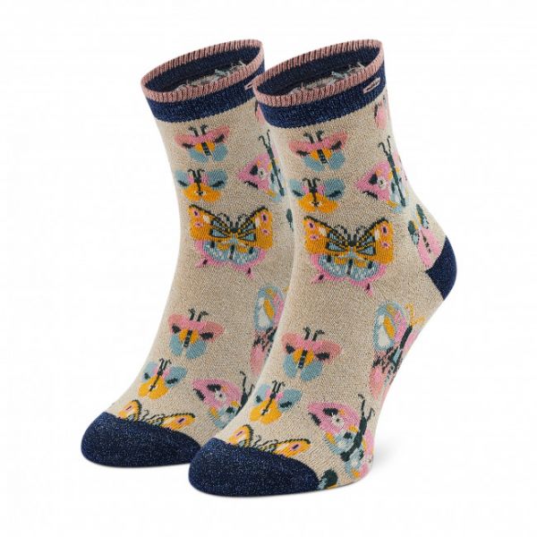 Calzini lunghi da donna Cabaïa - Charlie Et Alexandre SOKFW22 Beige