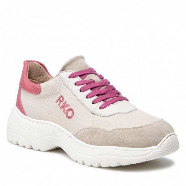 Sneakers RYŁKO - 0ERM0 Beżowy/Biały/Różowy 2RY